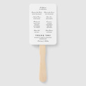 Éventail Programme de mariage floral Succulent de l'aquarel (Dos)