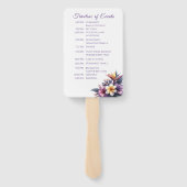 Éventail Programme de mariage floral tropical (Dos)