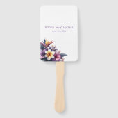 Éventail Programme de mariage floral tropical (Devant)
