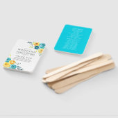 Éventail Programme de mariage floral turquoise et jaune (Non-assemblé)
