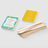 Éventail Programme de mariage floral Turquoise et jaune (Non-assemblé)