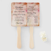 Éventail Programme de mariage floral vierge (Devant et derrière)