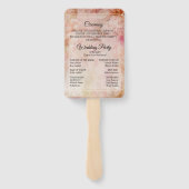 Éventail Programme de mariage floral vierge (Dos)