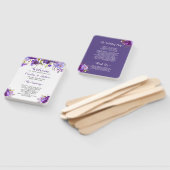 Éventail Programme de mariage floral violet ultra violet (Non-assemblé)