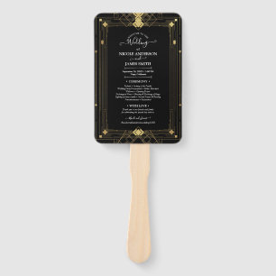 Éventail Programme de mariage Gatsby le Magnifique années 2