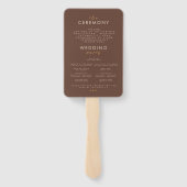 Éventail Programme de mariage géométrique à paillettes rétr (Dos)