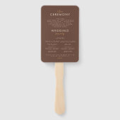 Éventail Programme de mariage géométrique avec éclat rétro  (Dos)