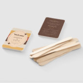 Éventail Programme de mariage géométrique avec éclat rétro  (Non-assemblé)