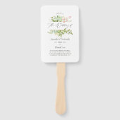 Éventail Programme de mariage géométrique Cristal Vert (Devant)