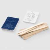 Éventail Programme de mariage géométrique de la Marine (Non-assemblé)