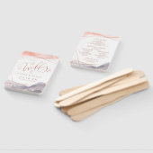 Éventail Programme de mariage géométrique de l'aquarelle ro (Non-assemblé)