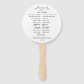 Éventail Programme de mariage géométrique florissant (Dos)