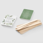 Éventail Programme de mariage géométrique vert (Non-assemblé)