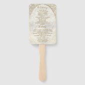 Éventail Programme de mariage Gold Art Déco (Dos)
