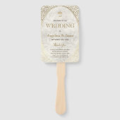 Éventail Programme de mariage Gold Art Déco (Devant)