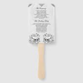Éventail Programme de mariage gothique (Dos)