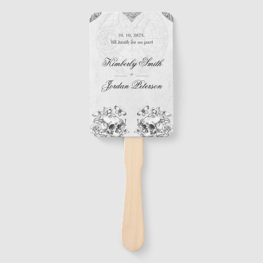 Éventail Programme de mariage gothique (Devant)