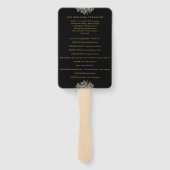 Éventail Programme de mariage gothique aux lumières florale (Dos)