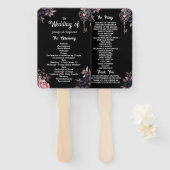 Éventail Programme de mariage gothique Ventilateur manuel (Devant et derrière)