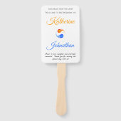 Éventail Programme de mariage-Heure des événements-Flames j (Devant)