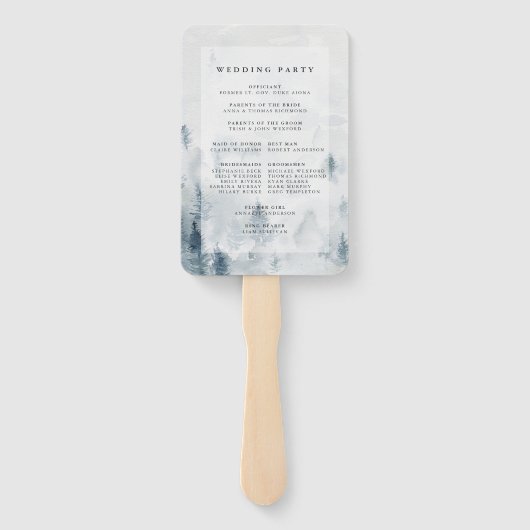 Éventail Programme de mariage hivernal (Dos)