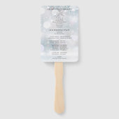 Éventail Programme de mariage hivernal élégant monogramme (Dos)