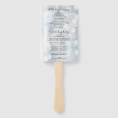 Éventail Programme de mariage hivernal en écriture moderne  (Dos)