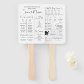 Éventail Programme de mariage infographique Ventilateur man (Devant et derrière)
