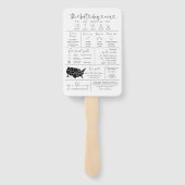 Éventail Programme de mariage infographique Ventilateur man (Dos)