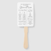 Éventail Programme de mariage infographique Ventilateur man (Devant)