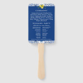 Éventail Programme de mariage italien de citron méditerrané (Dos)