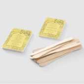 Éventail Programme de mariage Jaune Or Déco Chic Glam (Non-assemblé)