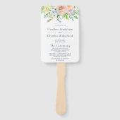 Éventail Programme de mariage Jolis Fleurs (Devant)