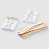 Éventail Programme de mariage Jolis Fleurs (Non-assemblé)