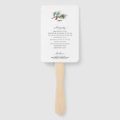 Éventail Programme de mariage Lanterne aux arbres de pin ru (Dos)