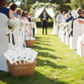 Éventail Programme de mariage libellule, personnalisé