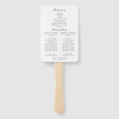 Éventail Programme de mariage luxueux inspiré de Chanel (Dos)