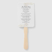 Éventail Programme de mariage luxueux sophistiqué (Dos)