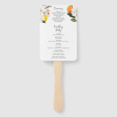 Éventail Programme de mariage Magnolia Citrus Ventilateur m (Dos)