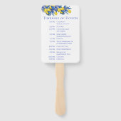 Éventail Programme de Mariage Méditerranéen-Citrons (Dos)