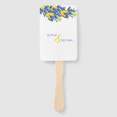 Éventail Programme de Mariage Méditerranéen-Citrons (Devant)