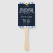 Éventail Programme de mariage méditerranéen de citron itali (Dos)