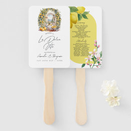 Éventail Programme de mariage Méditerranéen La Dolce Vita