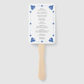 Éventail Programme de mariage mexicain Talavera Fan (Dos)