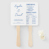 Éventail Programme De Mariage Minimal Faveurs De Cérémonie  (Devant et derrière)