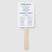 Éventail Programme De Mariage Minimal Faveurs De Cérémonie  (Dos)