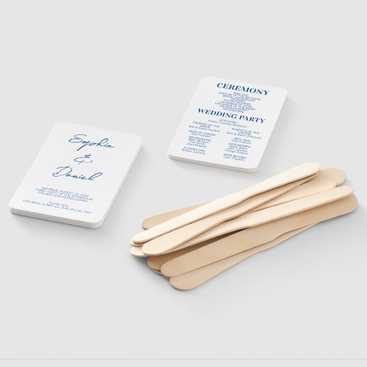 Éventail Programme De Mariage Minimal Faveurs De Cérémonie  (Non-assemblé)