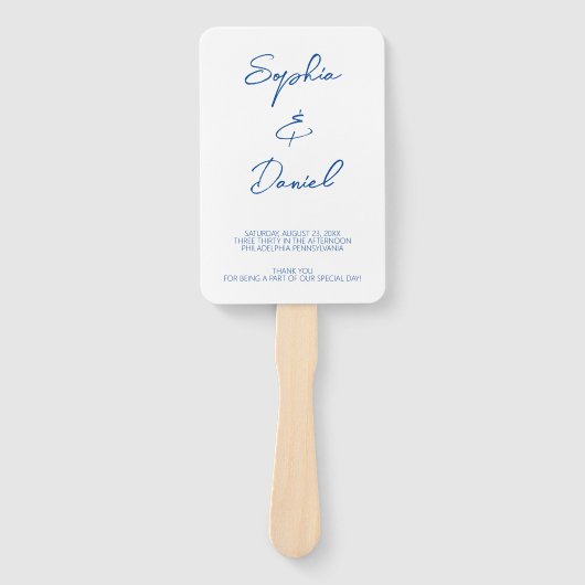 Éventail Programme De Mariage Minimal Faveurs De Cérémonie  (Devant)