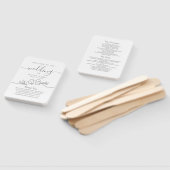 Éventail Programme de mariage minimaliste (Non-assemblé)