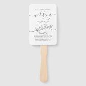 Éventail Programme de mariage minimaliste (Devant)